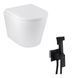 Набір 2 в 1 Kroner Armada WHI513636 RIMLESS Slim Duroplast / Soft-close / Quick relase (CV029610) + Kroner KRP Edelstahl Kubus - SCH053 (CV029969) SET-2502-3 фото 1