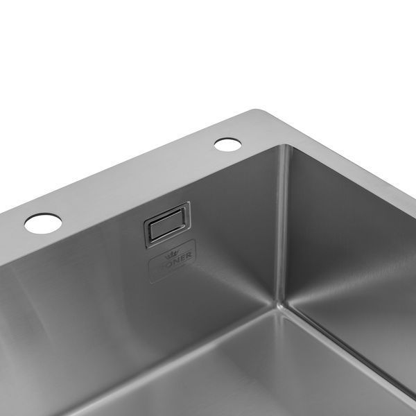 Комплект кухонна мийка Kroner Geb&uuml;rstet-6050HM + змішувач K&uuml;che-C031BLK + дозатор Spender-016 (CVS29843) CVS29843 фото