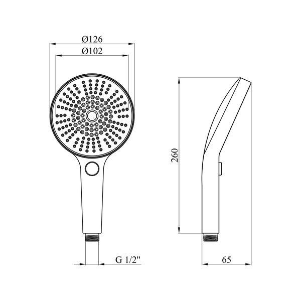 Лійка для ручного душу Kroner Element 2801552901Z-0101 (CV036149) CV036149 фото