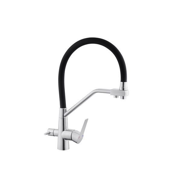 Змішувач для кухні з підключенням до фільтра Kroner KRP Edelstahl Klassisch - ESG03817BLK (CV027936) CV027936 фото