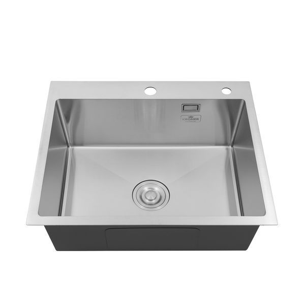 Комплект кухонна мийка Kroner Geb&uuml;rstet-6050HM + змішувач K&uuml;che-C031GRA + дозатор Spender-016 (CVS29844) CVS29844 фото
