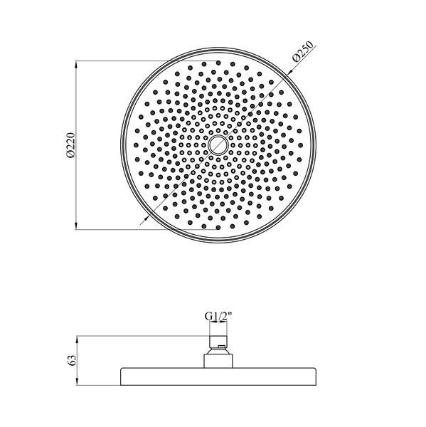 Лійка для верхнього душу Kroner Element 2801562901Z-0101 (CV036156) CV036156 фото
