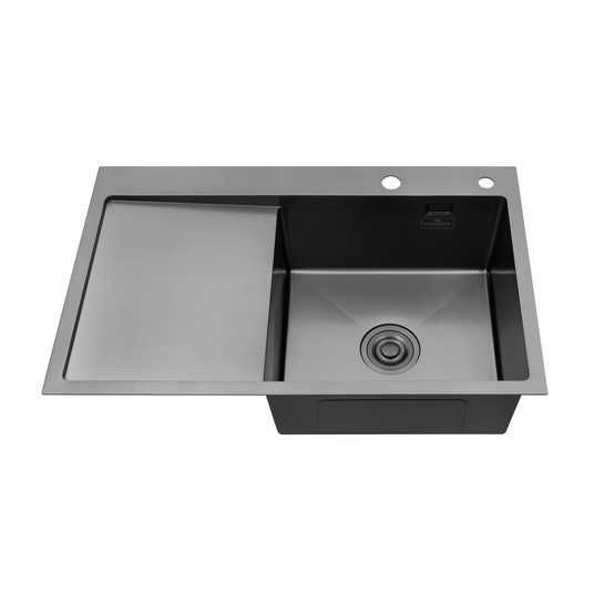 Кухонна мийка Kroner KRP Schwarze - 7849RHM PVD (3.0/1.0 мм