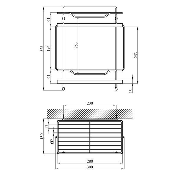 Полиця для ванної кімнати Kroner KRM Rizze - ACC330-2 (CV022915) CV022915 фото