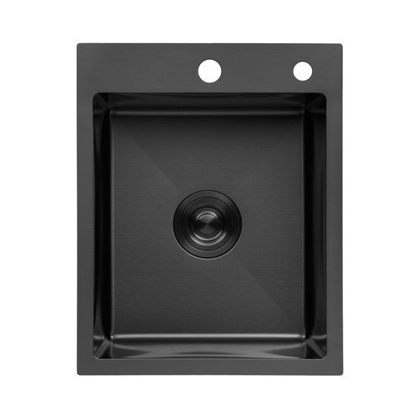 Набір 4 в 1 мийка для кухні Kroner KRP PVD Schwarze - 4050HM (CV035374) + Kroner KRP Axis Line - GRP039569 (CV036854) + дозатор SET-2249-2 фото