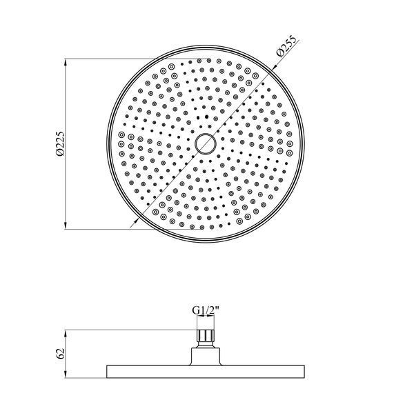 Лійка для верхнього душу Kroner Element 2801532915Z-3801 (CV036154) CV036154 фото