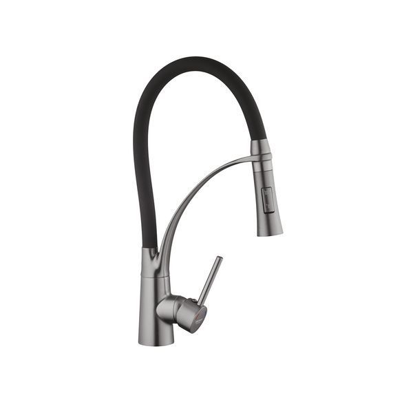 Комплект кухонна мийка Kroner Schwarze-6050HM PVD + змішувач Ersel-GRP03393BLK + дозатор Spender-026 (CVS30071) CVS30071 фото