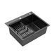 Комплект кухонна мийка Kroner Schwarze-6050HM PVD + змішувач Ersel-GRP03393BLK + дозатор Spender-026 (CVS30071) CVS30071 фото 6